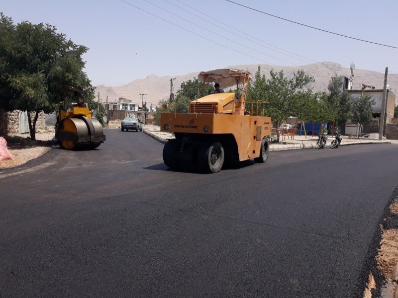 آسفالت معابر ۷ روستای سیروان